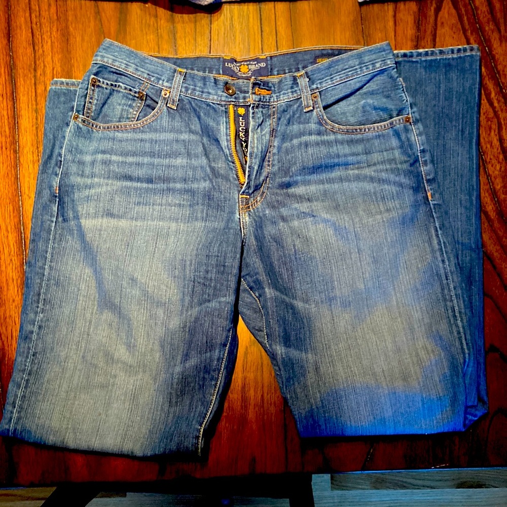 Men's Lucky Brand 34x32 Relaxed Straight Jeans
